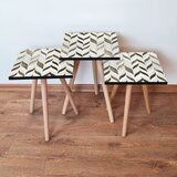 Hanah home 3Shp268 - white whitebronze nesting table (3 pieces) | ePonuda.com