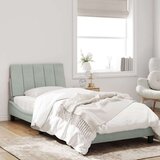  Okvir za krevet s uzglavljem svjetlosivi 80 x 200 cm baršunasti | shoptok.hr