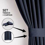 Restilo Temno modra zatemnitvena izolacijska zavesa 140x270 cm Pleat – | Shoptok.si