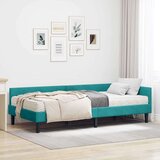  Kotni okvir postelje z matrico Drugo 2 pcs Turkizna Žamet, (5000123984) | Shoptok.si