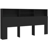 Maison Chic vzglavna omarica - nočna omarica - posteljna omarica črna 200x19x103,5 cm, (21704930) Cene