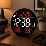 Digitalni zidni sat sa LED zaslonom i daljinskim upravljačem - 25 cm | shoptok.hr