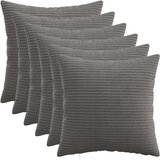  Presvlaka za jastuk 6 pcs HEERLEN Tamnosiva 35 x 35 cm Kord | shoptok.hr