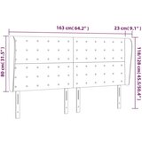  Uzglavlje s ušima plavi 163x23x118/128 cm od tkanine | shoptok.hr