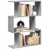 vidaXL Pregrada s knjižno omaro 3-nadstr. betonsko siva 70x24x97 cm | Shoptok.si