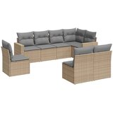  8-dijelni set vrtnih sofa od poliratana s jastucima bež | shoptok.hr