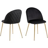 Livetastic STOL, kovina, tekstil črna, zlate barve | Shoptok.si