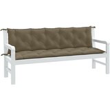  The Living Store Blazina za vrtno klop 2 kosa melanž taupe 180x50x7 cm blago - Blazina Za Vrtno Klop, (21470490) Cene