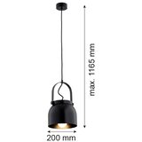  Argon 8281 - Luster na sajli LOGAN 1xE27/15W/230V preč. 20 cm crna | Eponuda.com