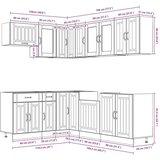  11 kosov kuhinjska omarica Lucca rjavi hrast inženirski les, (21703751) | Shoptok.si