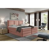 MID.YOU POSTELJA BOXSPRING 140 cm x 200 cm , tekstil starinsko roza | Shoptok.si