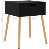 vidaXL noćni ormarić visoki sjaj crni 40 x 40 x 56 cm od iverice | shoptok.hr