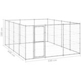 Vanjski kavez za pse od pocinčanog čelika 14,52 m² | shoptok.hr
