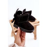 Boto Girls' Warm Snow Boots With Bows Black Meriva | Shoptok.si
