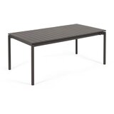 Kave Home Črna aluminijasta vrtna miza Kave Home Zaltana, 180 x 100 cm Cene