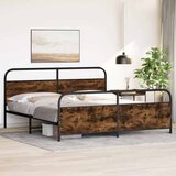  Metalni okvir kreveta bez madraca boja hrasta 183x213 cm | shoptok.hr