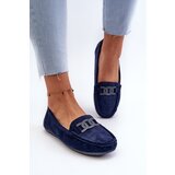 Boto Women's Stylish Suede Moccasins Navy Blue Rabell | Shoptok.si