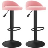 Furnova Barski stolčki 2 kosa roza žamet, (21949269) | Shoptok.si