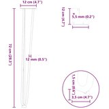  Ukosne noge za konzolne stoliće za konzolni stolić 4 kom. antracit 72 cm puni čelik | shoptok.hr