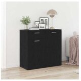 vidaXL Komoda crni hrast 80x36x75 cm Inženirsko drvo - Crni hrast 80 cm | shoptok.hr