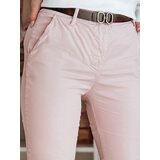 DStreet Spodnie damskie slim fit z paskiem LINESKA różowe | Shoptok.si