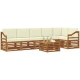  Set vanjskih sofa 7 kom. Prirodna i krem Poliester | shoptok.hr