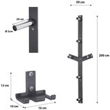  Set zidnih držača str28 držač za šipku + str29 stalak za utege hms | shoptok.hr