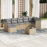  8-dijelni set vrtnih sofa od poliratana s jastucima bež | shoptok.hr