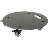 Wagner Pomični podstavek za lončnice, nosilnost 100 kg, HPL, Ø 380 mm, črne barve | Shoptok.si
