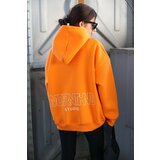 Madmext Sweatshirt - Orange - Oversize Cene