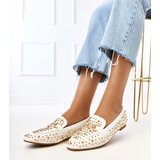 Gemre White moccasins decorated with studs Lea | shoptok.hr