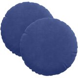  Jastučići za sjedenje 2 pcs Policijska plava Ø30 x 13 cm Baršun | shoptok.hr