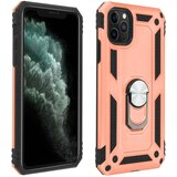 AVIZAR Ovitek za iPhone 11 Pro Max, odporen proti udarcem, s kovinskim držalom za obrocke - roza zlato, (20720617) Cene