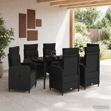  Set stolića za sofu s jastukom s jastukom 7 pcs Crna | Eponuda.com