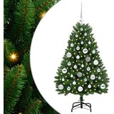 vidaXL Umestno božično drevo z LED lučmi Zelena 120 cm PVC in kovina, (5000067386) | Shoptok.si