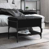  Klupa za cipele crna 62 x 42 x 45 cm od konstruiranog drva | Eponuda.ba