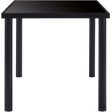  Blagovaonski stol crni 200 x 100 x 75 cm od kaljenog stakla | Eponuda.com
