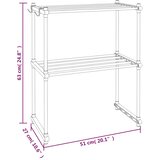  Polica za mikrovalnu pećnicu bijela 51 x 27 x 63 cm aluminijska | shoptok.hr