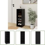 The Living Store Omarica za čevlje črna 31,5x35x90 cm iverna plošča - Omara Za Čevlje, (21744692) | Shoptok.si
