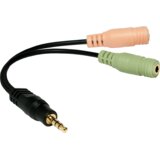 Logilink Klinke Audio Adapter [1x audio utikač 3.5 mm - 2x audio utičnice 3.5 mm] Crna Cijene