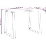  Blagovaonski stol sa živim rubom 110x70x75 cm od drva bagrema | shoptok.hr