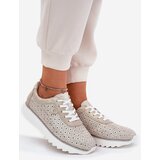 S. BARSKI Suede perforated platform sneakers gold | Shoptok.si