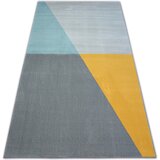 RugsX Preproge Preproga SCANDI 18487/572 - Trapeze siva zlato 80x150 cm Siva | Shoptok.si