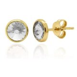 Victoria Cruz basic crystal gold mindjuše sa swarovski kristalom ( a3331-07dt ) Cene