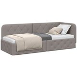 vidaXL Kotna postelja z vzglavjem Taupe 80 x 200 cm blago, (5000105898) | Shoptok.si