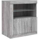  Komoda s LED svjetlima boja sivog hrasta 60,5x37x67 cm | shoptok.hr