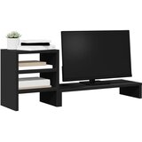  Stalak za monitor sa stolnim organizatorom crni drveni | shoptok.hr
