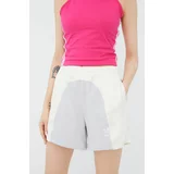 Adidas Kratke hlače Adicolor za žene, boja: siva, s uzorkom, visoki struk, HC7038-WONWHI