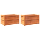 Furnova Vrtno cvetlično korito 2 kosa voščeno rjava trdna borovina, (21922026) | Shoptok.si