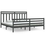  Za krevet od masivnog drva sivi 200 x 200 cm | shoptok.hr
